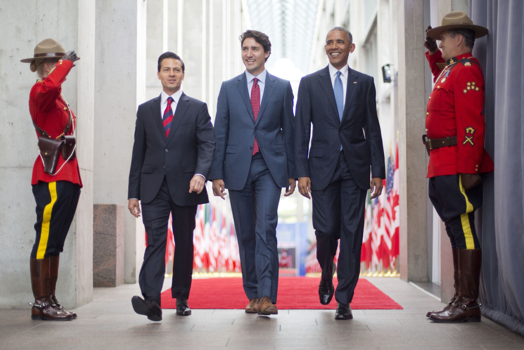 2016: Barack Obama, Justin Trudeau and Enrique Pena Neito